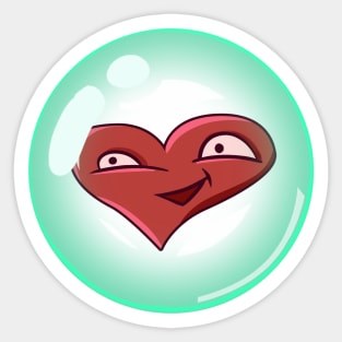 Cartoon Heart (in the Bubble) Sticker